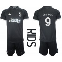 Koszulka piłkarska Juventus Dusan Vlahovic #9 Strój Trzeci dla dzieci 2023-24 tanio Krótki Rękaw (+ Krótkie spodenki)